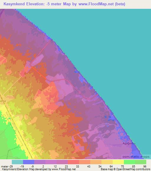 Kasymkend,Azerbaijan Elevation Map