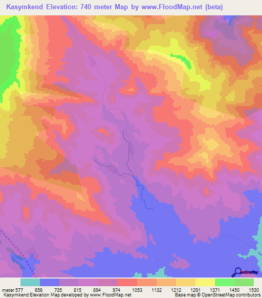 Kasymkend,Azerbaijan Elevation Map
