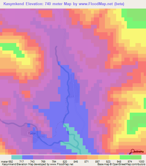 Kasymkend,Azerbaijan Elevation Map