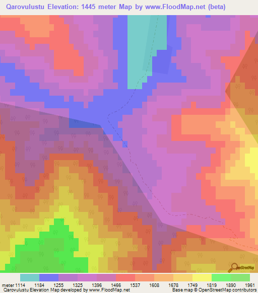 Qarovulustu,Azerbaijan Elevation Map