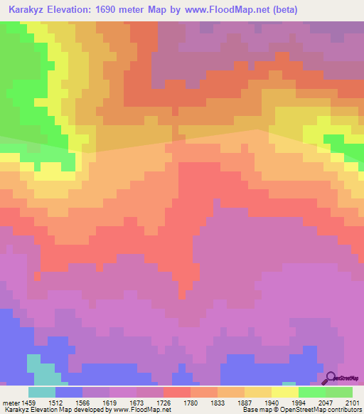 Karakyz,Azerbaijan Elevation Map
