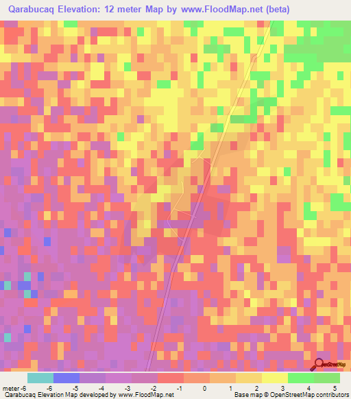 Qarabucaq,Azerbaijan Elevation Map