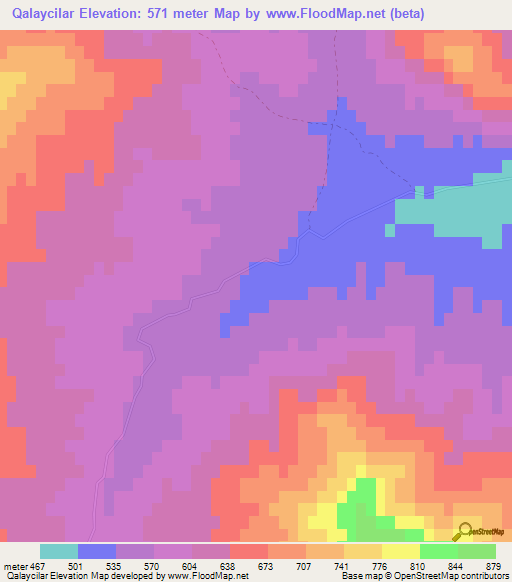 Qalaycilar,Azerbaijan Elevation Map