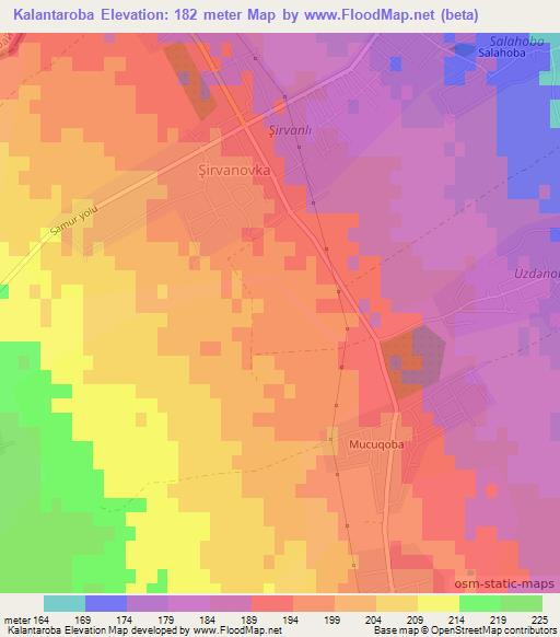 Kalantaroba,Azerbaijan Elevation Map