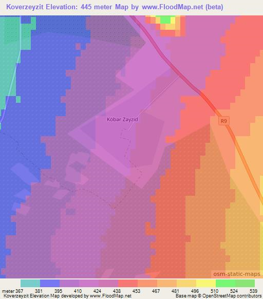 Koverzeyzit,Azerbaijan Elevation Map