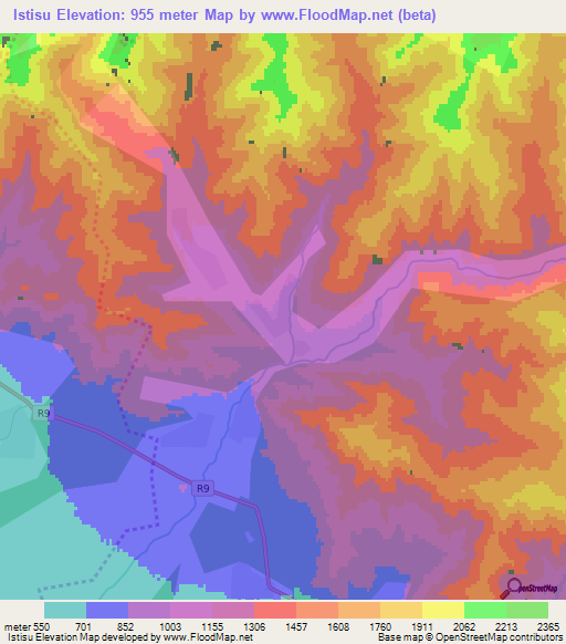 Istisu,Azerbaijan Elevation Map