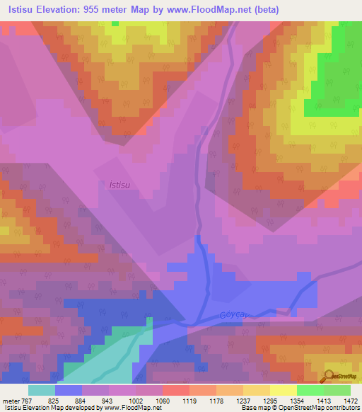 Istisu,Azerbaijan Elevation Map