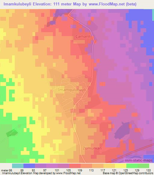 Imamkulubeyli,Azerbaijan Elevation Map