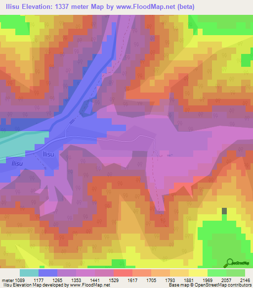 Ilisu,Azerbaijan Elevation Map