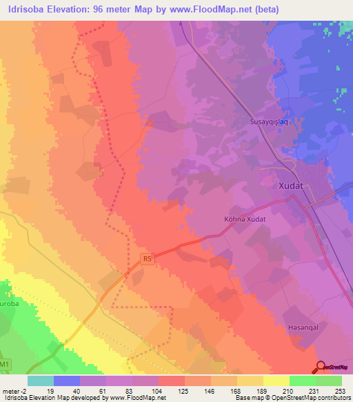Idrisoba,Azerbaijan Elevation Map