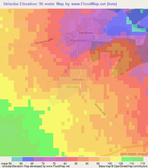 Idrisoba,Azerbaijan Elevation Map
