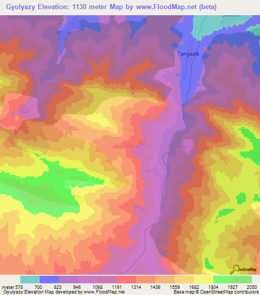 Gyulyazy,Azerbaijan Elevation Map