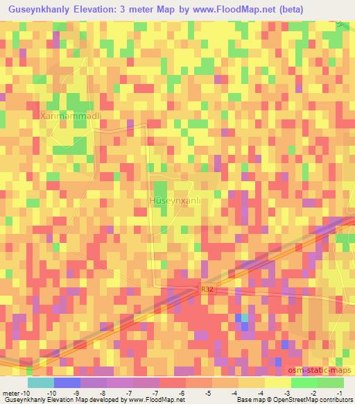 Guseynkhanly,Azerbaijan Elevation Map