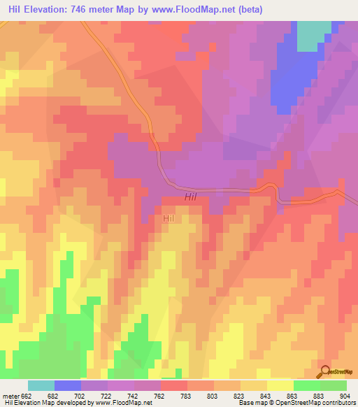 Hil,Azerbaijan Elevation Map