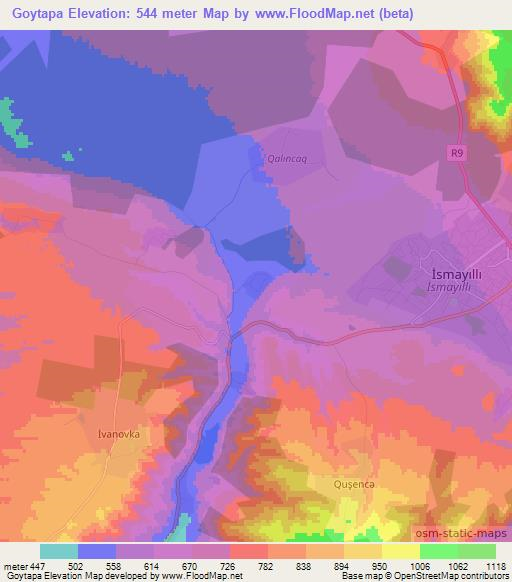 Goytapa,Azerbaijan Elevation Map