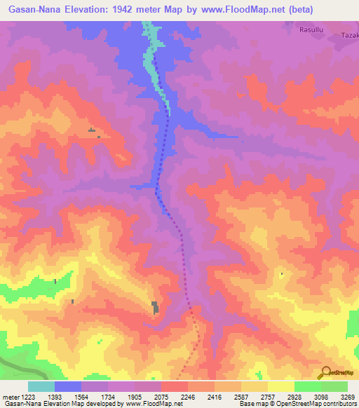 Gasan-Nana,Azerbaijan Elevation Map