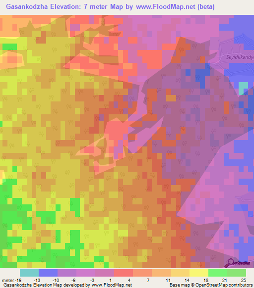 Gasankodzha,Azerbaijan Elevation Map