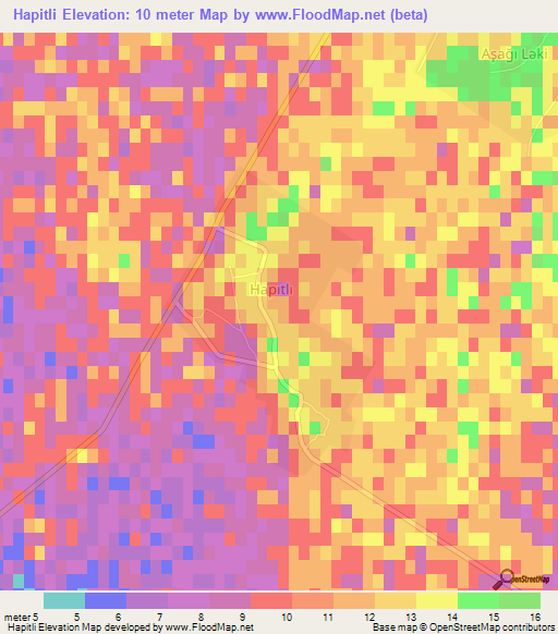 Hapitli,Azerbaijan Elevation Map