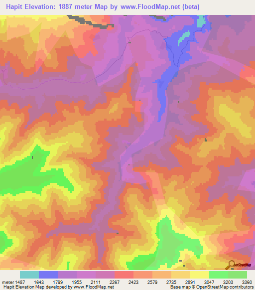 Hapit,Azerbaijan Elevation Map
