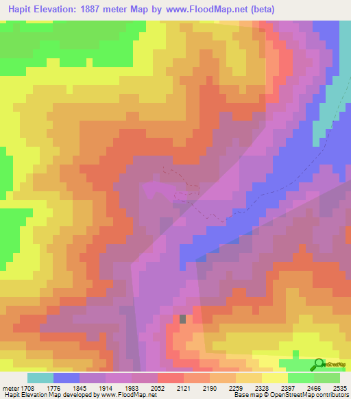 Hapit,Azerbaijan Elevation Map