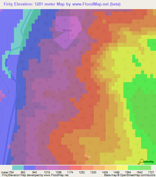 Firiq,Azerbaijan Elevation Map