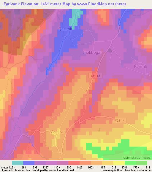Eyrivank,Azerbaijan Elevation Map