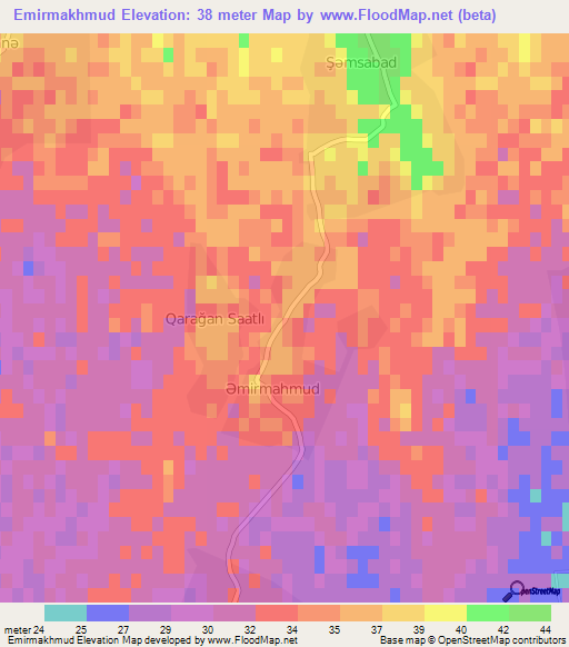 Emirmakhmud,Azerbaijan Elevation Map