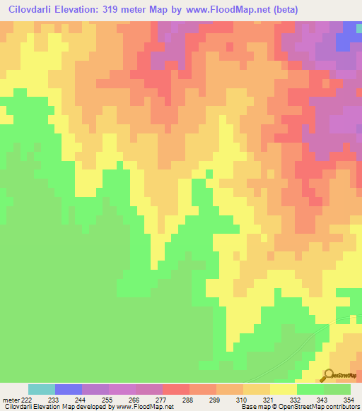 Cilovdarli,Azerbaijan Elevation Map