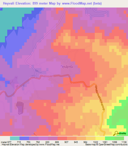 Heyvali,Azerbaijan Elevation Map