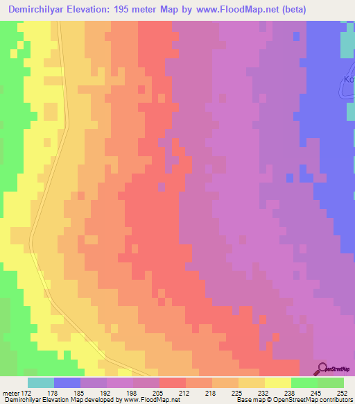 Demirchilyar,Azerbaijan Elevation Map