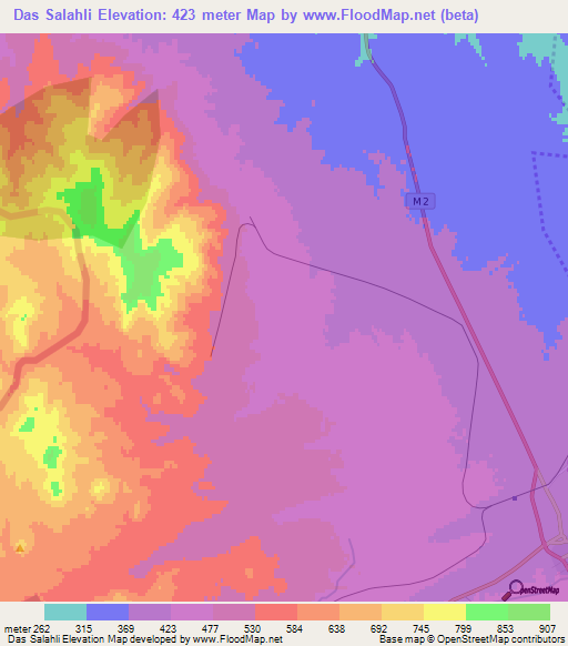 Das Salahli,Azerbaijan Elevation Map