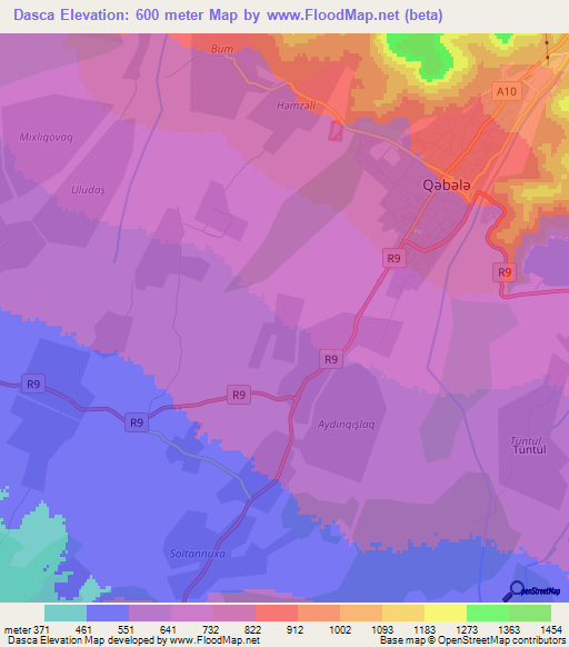 Dasca,Azerbaijan Elevation Map