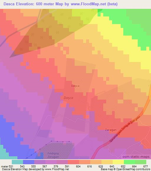 Dasca,Azerbaijan Elevation Map