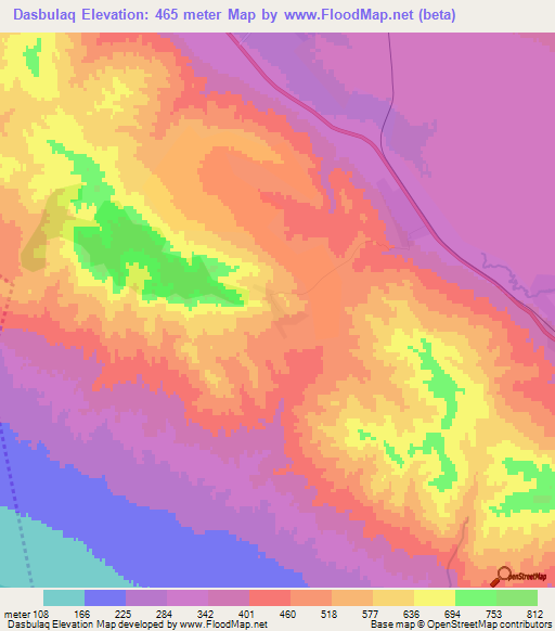 Dasbulaq,Azerbaijan Elevation Map