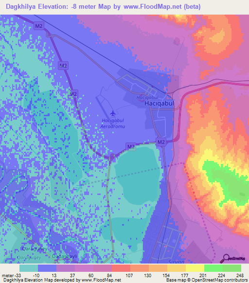 Dagkhilya,Azerbaijan Elevation Map