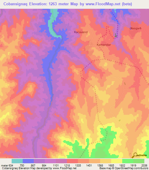 Cobansignaq,Azerbaijan Elevation Map