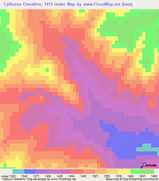Calburun,Azerbaijan Elevation Map