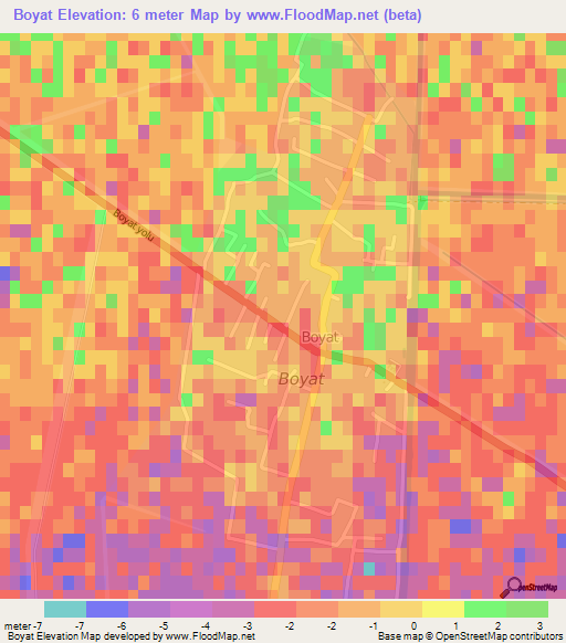 Boyat,Azerbaijan Elevation Map