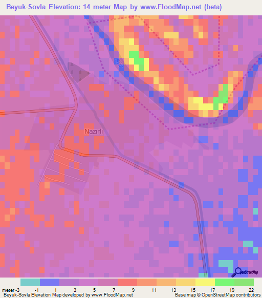 Beyuk-Sovla,Azerbaijan Elevation Map
