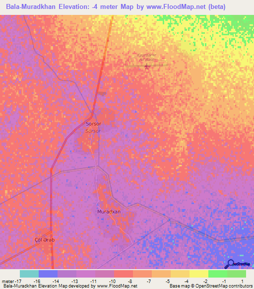 Bala-Muradkhan,Azerbaijan Elevation Map