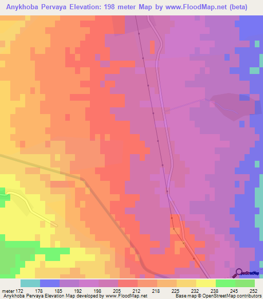 Anykhoba Pervaya,Azerbaijan Elevation Map