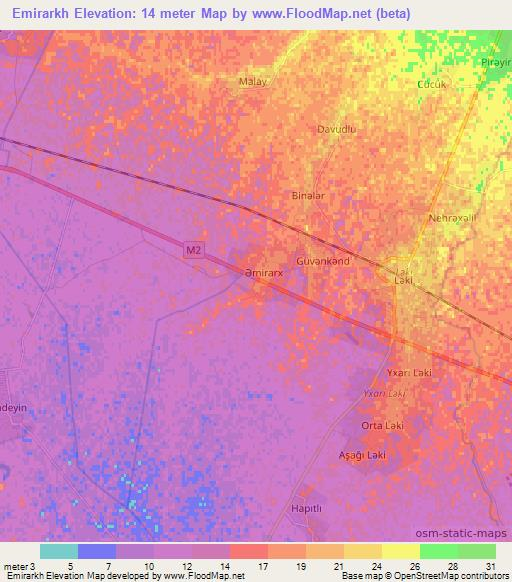 Emirarkh,Azerbaijan Elevation Map