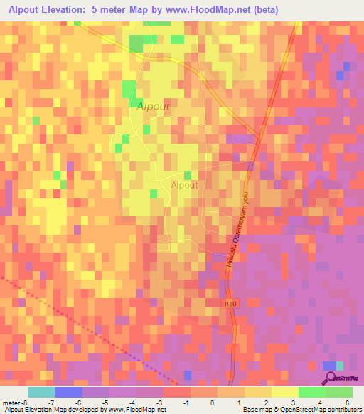 Alpout,Azerbaijan Elevation Map
