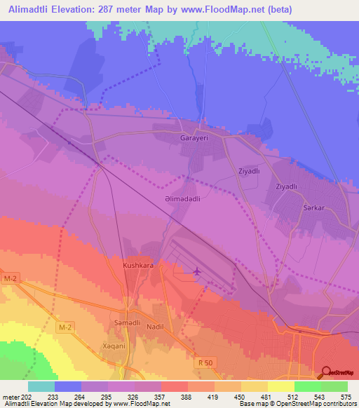 Alimadtli,Azerbaijan Elevation Map