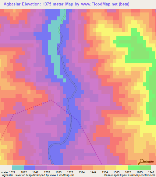 Agbaslar,Azerbaijan Elevation Map