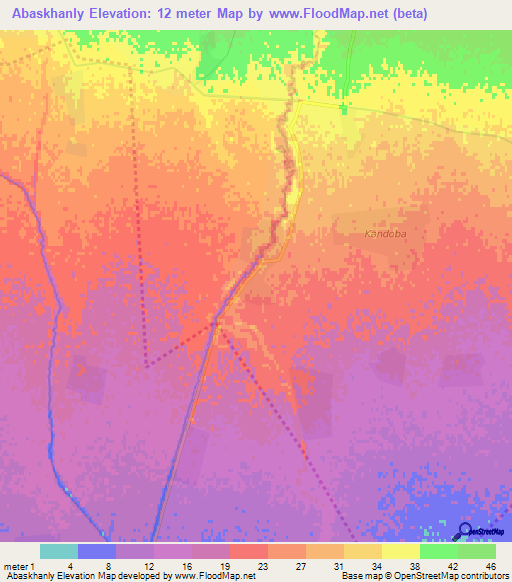Abaskhanly,Azerbaijan Elevation Map