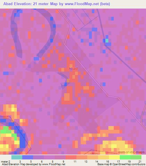 Abad,Azerbaijan Elevation Map