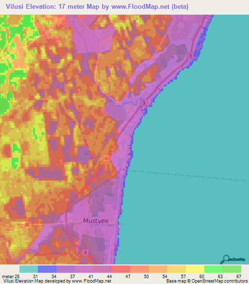Vilusi,Estonia Elevation Map