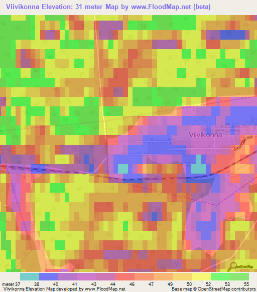 Viivikonna,Estonia Elevation Map