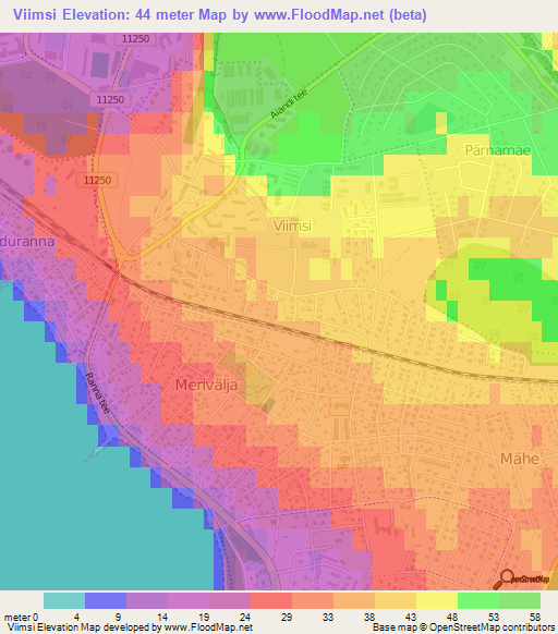 Viimsi,Estonia Elevation Map